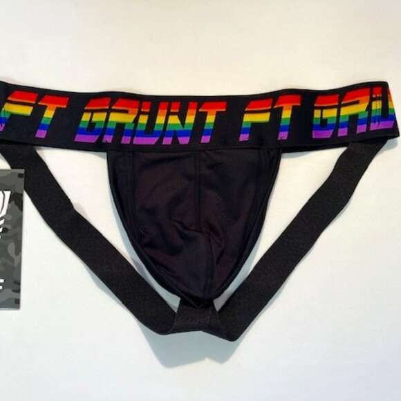 Fort Troff "GRUNT" Size "S" Mesh Pride Athletic Supporter - Black-PRIDE Colors - Picture 8 of 11